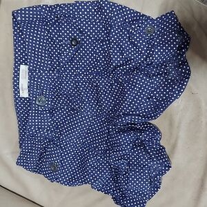No boundaries  ruched navy and white polka dot shorts size 3